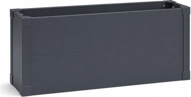 Floordirekt Hochbeet Andros aus Metall mit Boden in Anthrazit, B/T/H: 100 x 25 x 52 cm - Bild 1