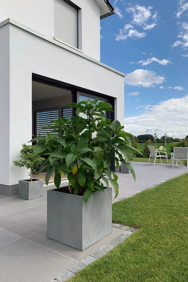 Pflanztopf Arven von Aplanta in Grau, quadratisch, Beton-Optik, B/T/H: 40 x 40 x 40 cm - Bild 2