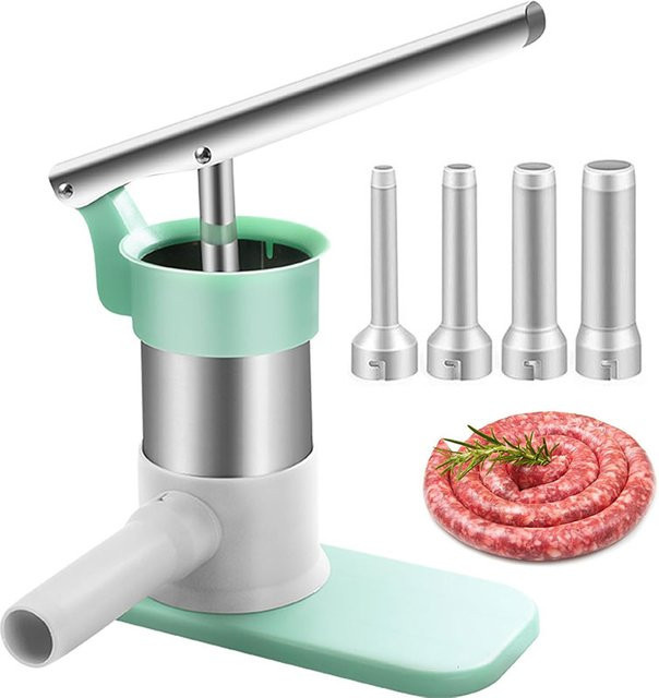 PGY Manuelle Wurstfüllmaschine mit 4 Füllrohren als vertikaler Fleischfüller für den Haushalt - Bild 1