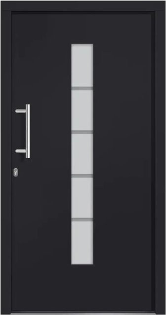 vidaXL Haustür aus Aluminium und PVC in Anthrazit mit Glaseinsatz, B/H: 100 x 200 cm - Bild 1
