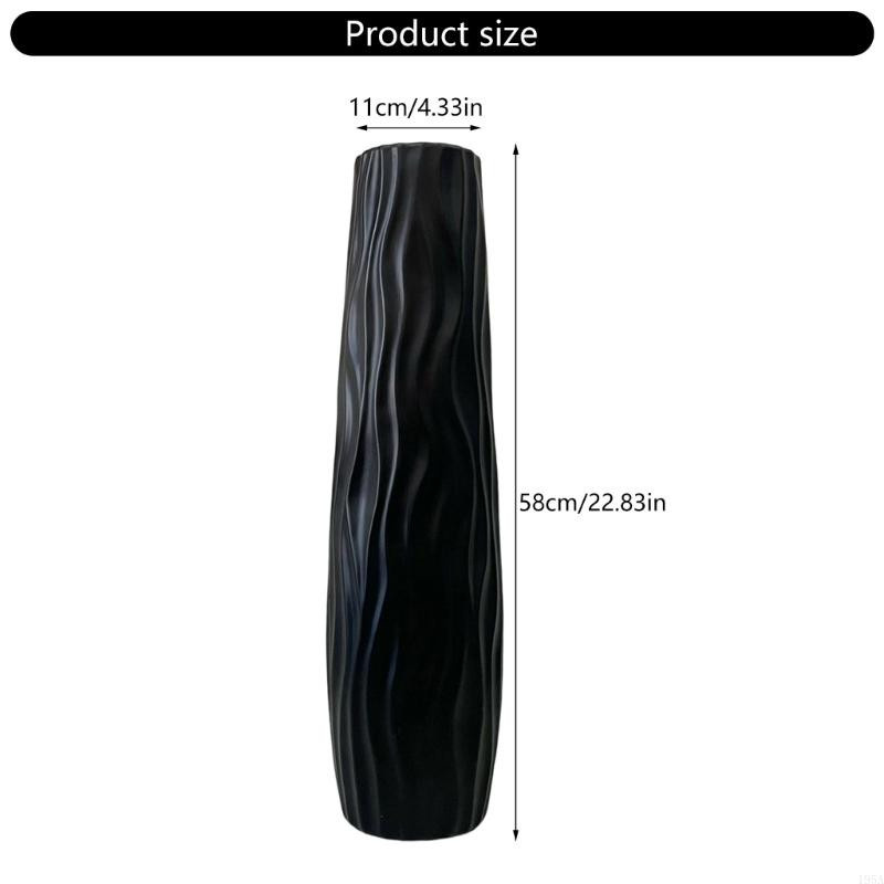 Vinde Home Dekorative Stehvase in Keramik-Optik für moderne Wohnungsdekoration, Höhe: 58 cm - Bild 3