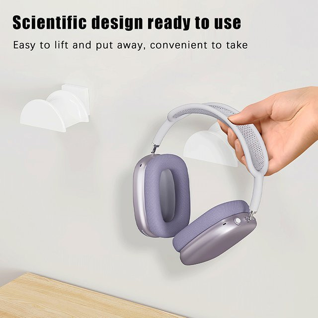 SAFENH Universelle selbstklebende Wandhalterung für Kopfhörer und Gaming-Headsets in Schwarz oder Weiß - Bild 1