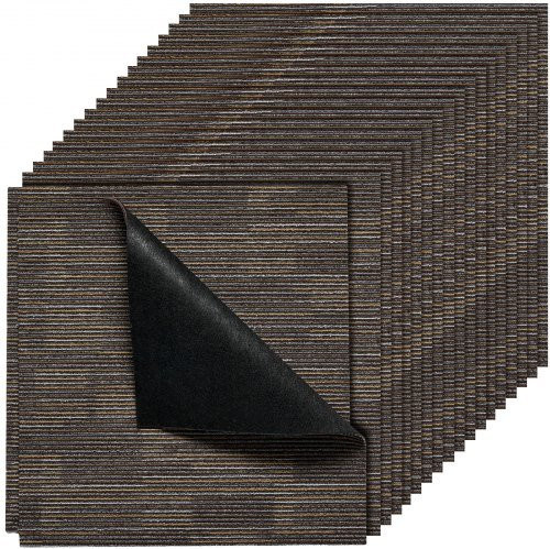 VEVOR Teppichfliesen aus Polypropylen, 24er-Pack, modularer Teppichboden in Grau und Braun, B/T: 60,96 x 60,96 cm, Höhe: 0,6 cm - Bild 1