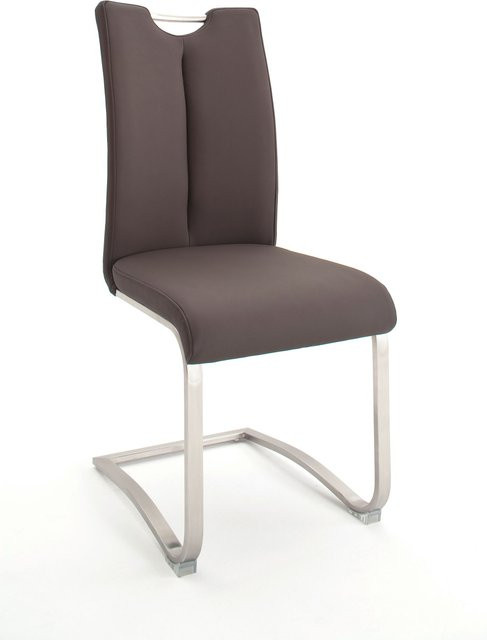 Freischwinger MCA ARTOS 2XL von MCA furniture in Braun mit Lederbezug und Metallgestell, B/T/H: 48 x 45 x 102 cm - Bild 1