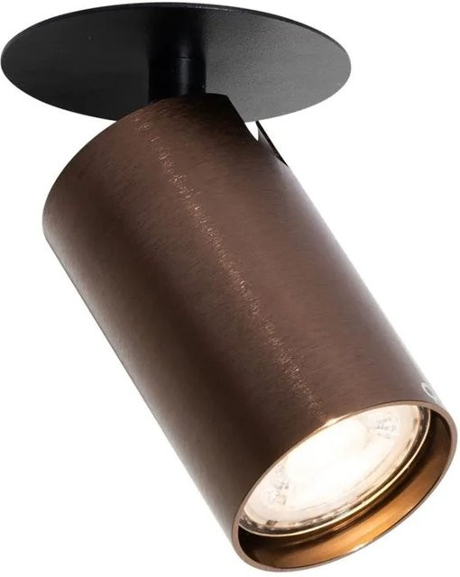 QAZQA Moderner Einbaustrahler Chels in Dunkelbronze mit GU10 Fassung - Bild 1