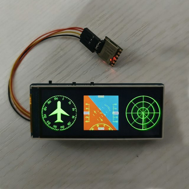YUENHOANG Simuliertes Cockpit-Instrument, 3-Zoll-LCD-Display, RC-Modell-Anzeigen, 1-teiliges Set - Bild 1