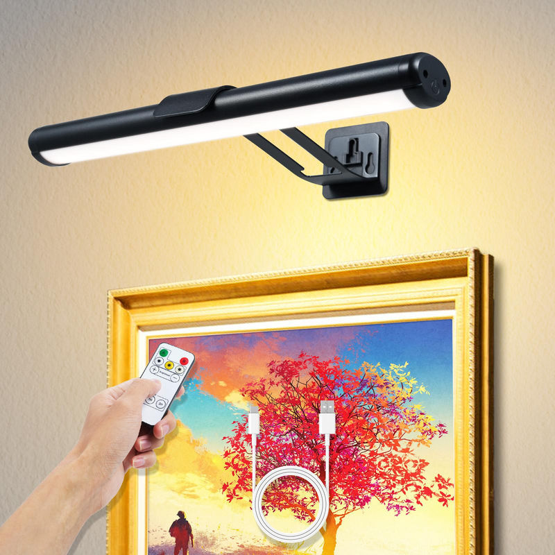 TOMTOP JMS Magnetische LED Wandleuchte in Schwarz mit Touch-Steuerung, Fernbedienung und wiederaufladbarem Akku - Bild 3