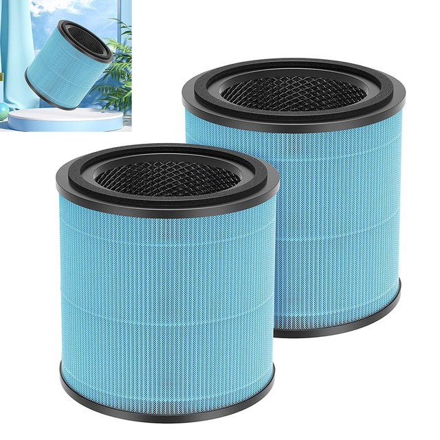 APWIKOGER Ersatzfilter AP0601-RF für AIRTOK Luftreiniger, 4-stufiger echter HEPA-H13 Filter, Blau - Bild 1