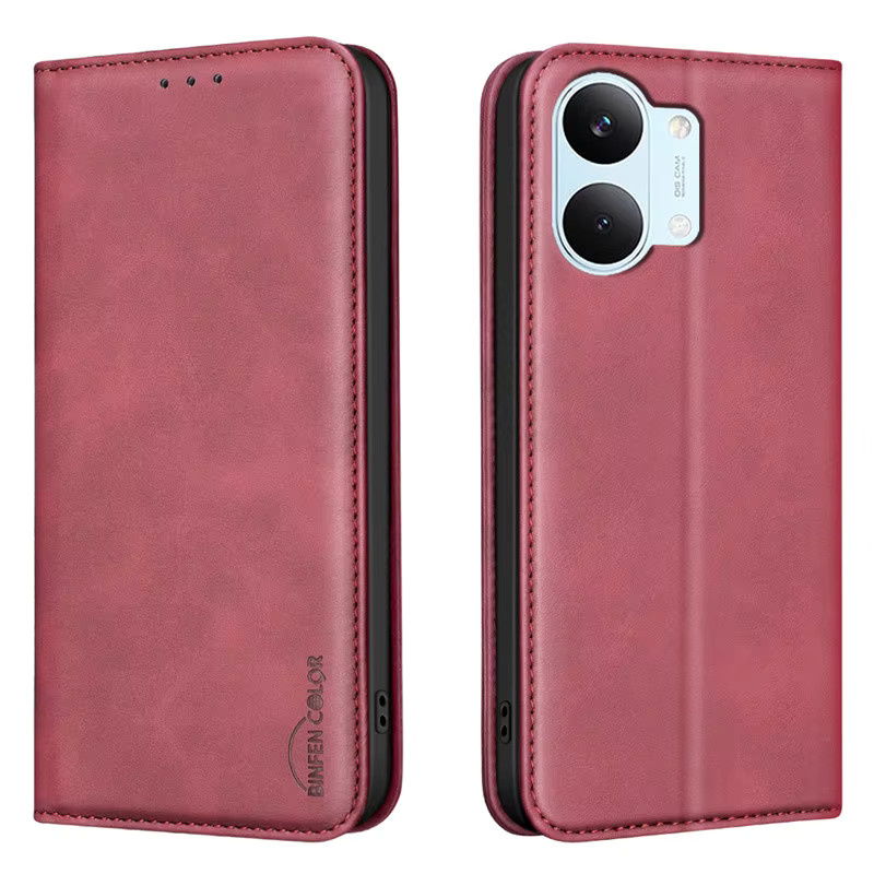 Magnetische Leder-Flip-Handyhülle für Xiaomi Poco X8 Pro Max C85X C85 F8 Ultra M8 5G Wallet Schutzhülle in Braun oder Rot - Bild 1