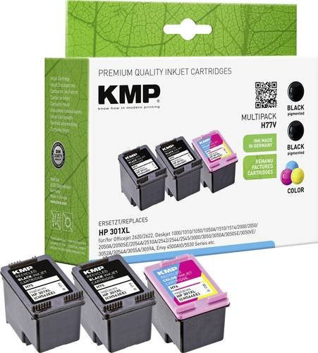 KMP Druckerpatronen Kombi-Pack kompatibel mit HP 301XL CH563EE und CH564EE in Schwarz und Multicolor - Bild 1
