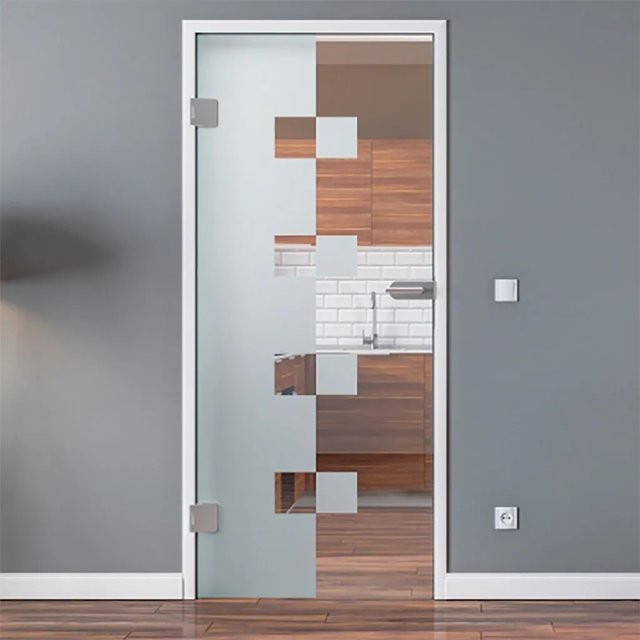 Levidor Glastür Wolfsburg Office/Studio in Transparent, DIN-Links, B: 70,9 cm, H: 197,2 cm - Bild 1