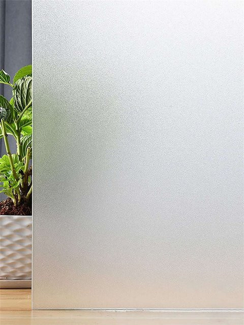 AFDB Matte Fensterfolie Frosted Privacy in Weiß, selbstklebend und transparent für Glasfenster und Trennwände - Bild 1