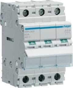 Hager Ausschalter 3-polig 63A SBN363 weiß - Bild 1