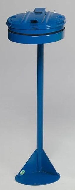 PROREGAL Standhalter aus Stahl mit Metall Deckel und Gummiband, Blau, H x B x T: 105 x 37 x 46,5 cm - Bild 1
