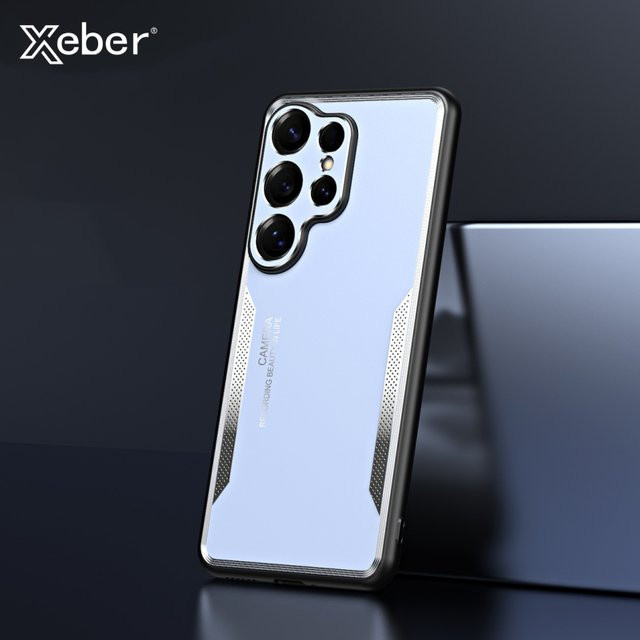 Xeber Kameraobjektiv-Schutzhülle aus Aluminiumlegierung für Samsung Galaxy S26 Ultra und S26 Plus in Blau, matte stoßfeste Objektivringabdeckung - Bild 1