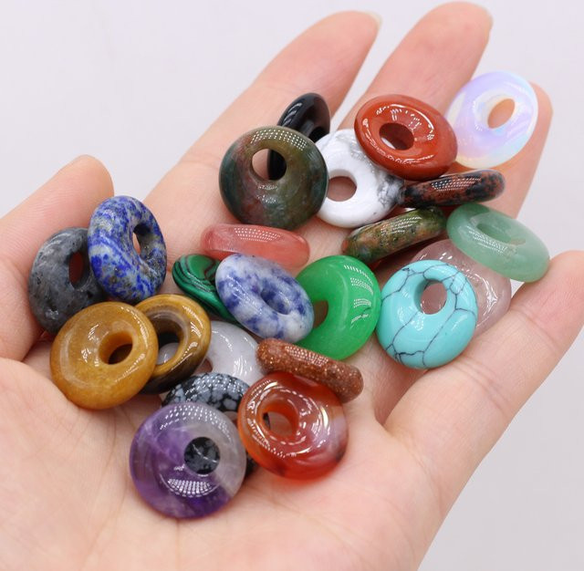 Anhänger Lapislazuli, Bunt, 18 mm, Unisex - Bild 1