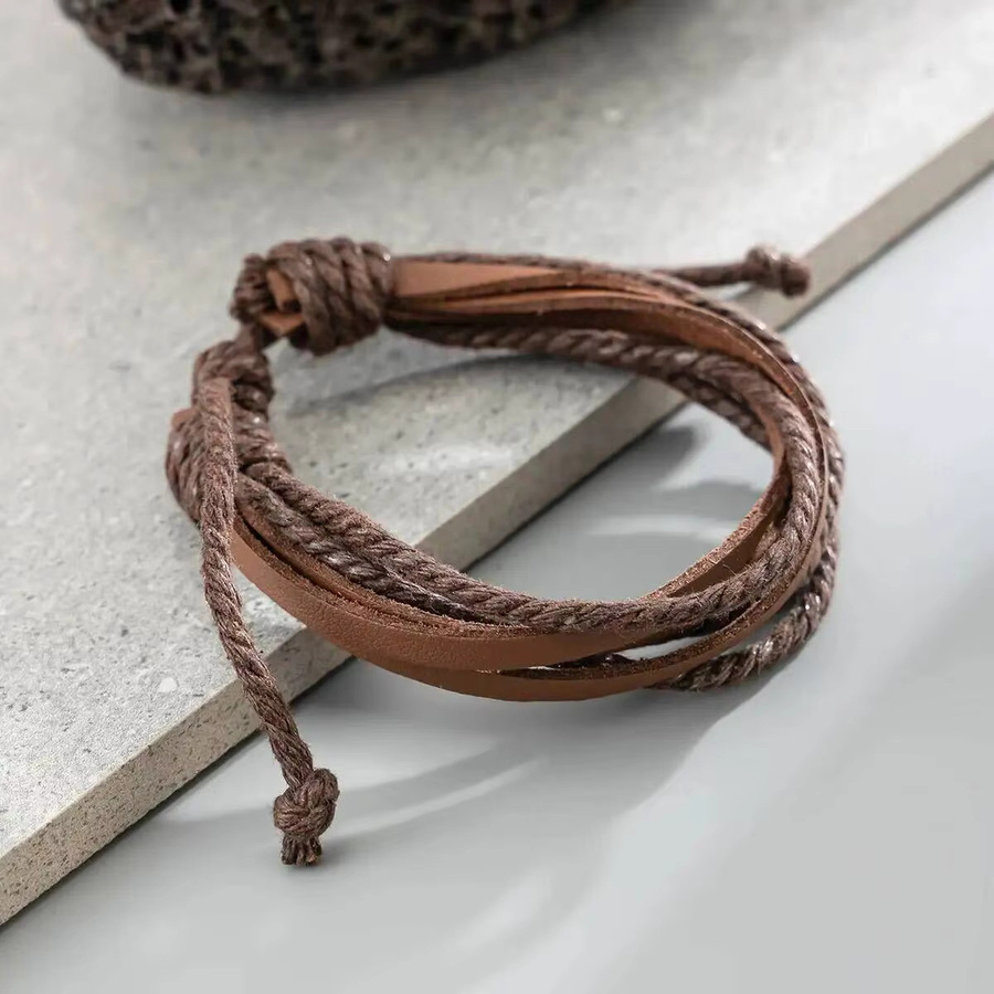 IngeSight.Z Armband, Leder, geflochtenes Seil, Herren - Bild 4