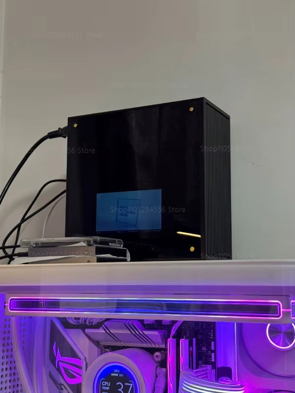 LP-P6 ITX-Gehäuse Messerkarten-Chassis aus Vollaluminium in Schwarz - Bild 2