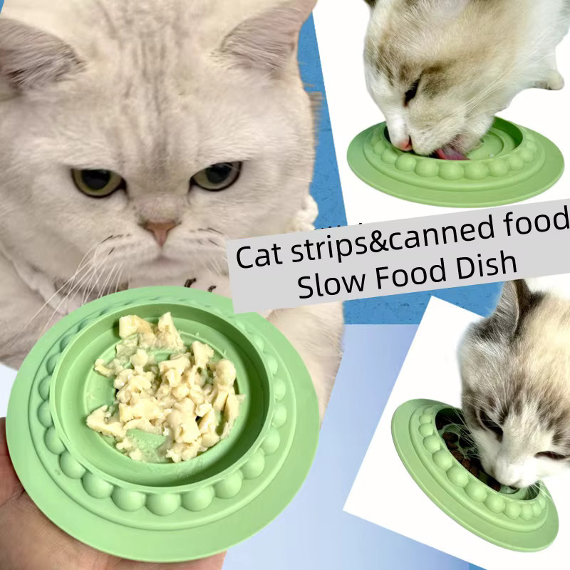 EelJoy Slow Food Matte für Katzen in Grau zur Vermeidung von verrutschenden Futternäpfen - Bild 2