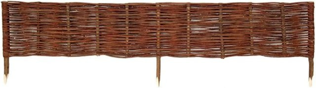 Floraworld Beeteinfassung aus Weide und Haselnuss in Braun, Breite: 116 cm, Höhe: 20 cm - Bild 1