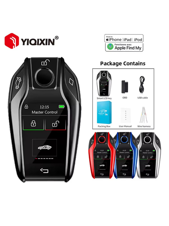 YIQIXIN Universal CF618 Smart LCD Auto Fernbedienung in Blau oder Schwarz für BMW Benz Audi Kia Ford Jaguar Land Rover Porsche Lexus Hyundai Nissan VW - Bild 1