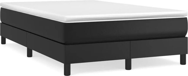vidaXL Polsterbett aus Kunstleder in Schwarz, B/T/H: 120 x 200 x 25 cm - Bild 1