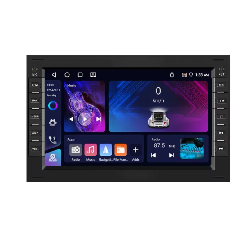 Podofo Android Autoradio mit 4G und 64G Speicher für VW Passat Bora Tiguan Golf Jetta Polo und Skoda inklusive GPS, FM, RDS sowie Wireless Carplay und Android Auto in Schwarz, 2DIN Multimedia Stereo - Bild 4