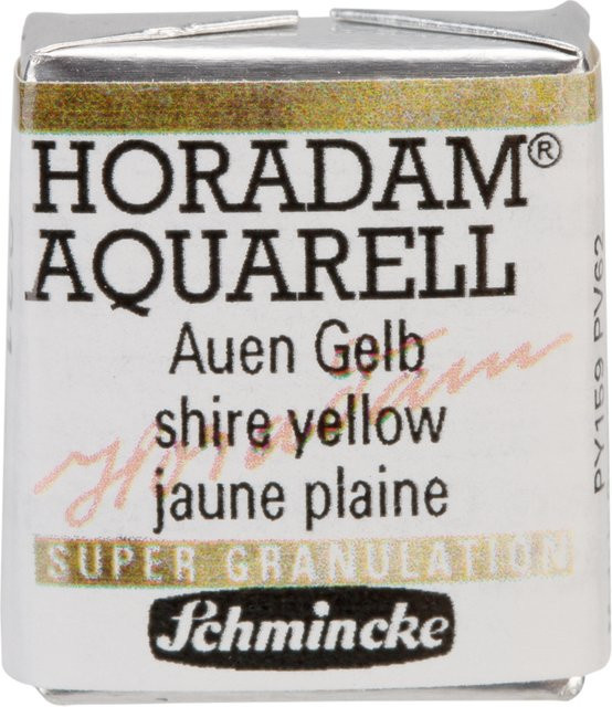 Schmincke HORADAM Aquarellfarbe Auen Gelb im 1/2 Näpfchen - Bild 1