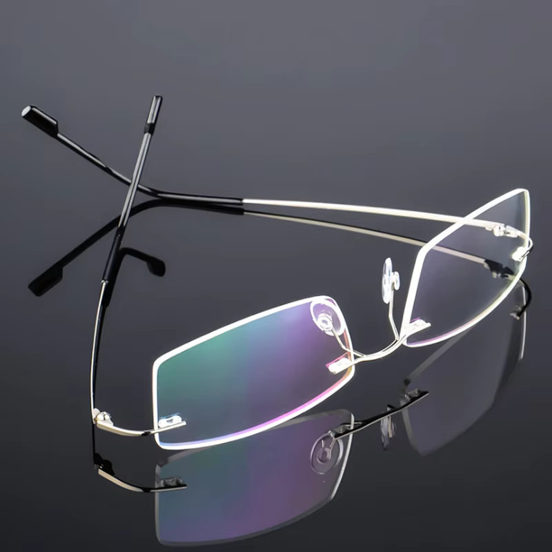 Mai Blume Lesebrille, Titan, randlos, rechteckig, Herren - Bild 1