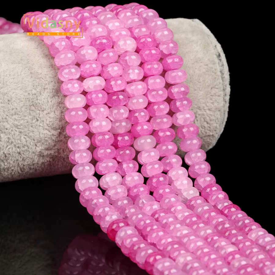 Vidasny Kristall-Rondelle-Perlen, Fuchsia, 15 Zoll - Bild 5