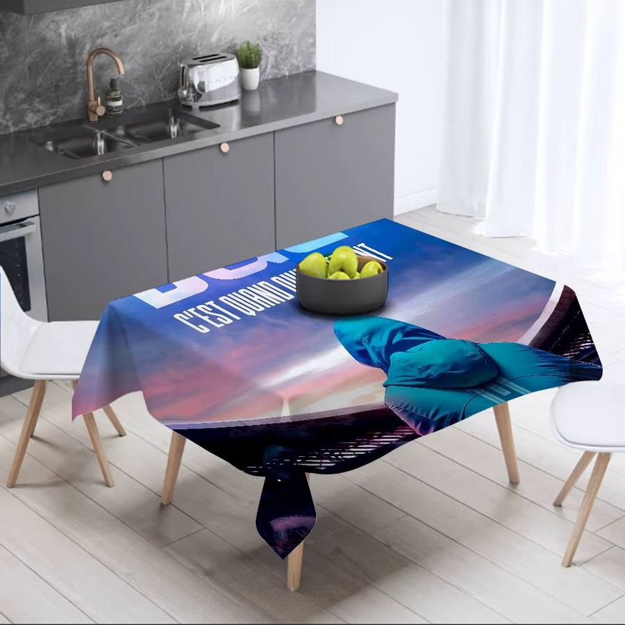 Singer J-JuL Home Rechteckige Tischdecke mit grafischem Muster, Wasserabweisend und Schmutzabweisend, Mehrfarbig - Bild 5