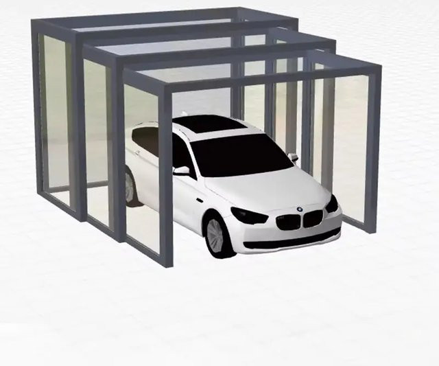 OUCEY Mobiles faltbares elektrisches Carport mit Teleskopfunktion als intelligenter automatischer Wintergarten und Garagen-Vordach - Bild 1