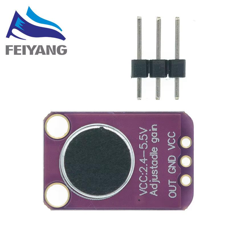 SAMIROB MAX9814 Mikrofon AGC Verstärkerplatine mit Auto Gain Control für Arduino in Purple - Bild 2