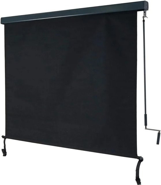 Vertikalmarkise MCW-F42 Senkrechtmarkise als Sichtschutz und Außenrollo in Schwarz, B/H: 180 x 250 cm - Bild 2