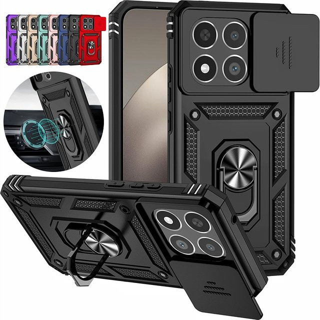 Schutzhülle mit Magnetring für Xiaomi 15T Pro 5G in Schwarz - Bild 1