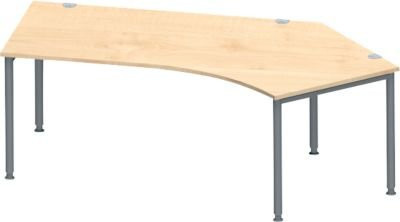 Schäfer Shop Genius Winkelschreibtisch MODENA FLEX 135 Grad mit Rechtsansatz in Ahorn und Anthrazit - Bild 1