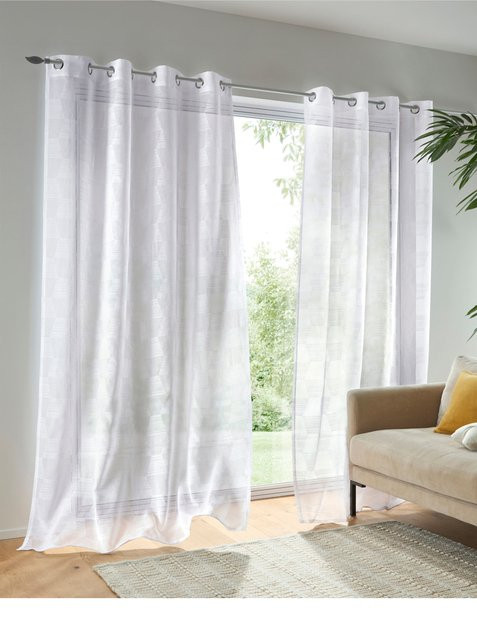 Dekostore Heine Home Vorhang in Transparent und Offwhite aus 100% Polyester - Bild 1