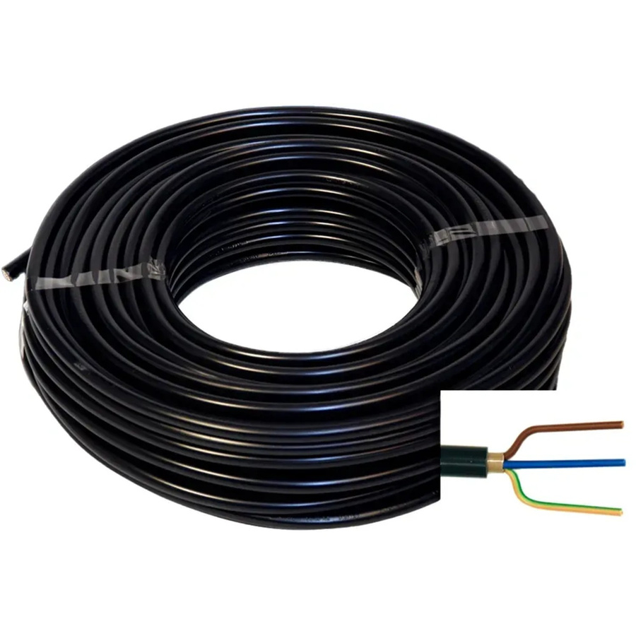 Emskabel Erdkabel NYY-J 3 x 1,5 mm² Schwarz 100 m - Bild 2