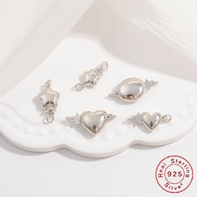 LICHENG Halskette, 925 Sterling Silber, herzförmig, Stern, Unisex - Bild 1