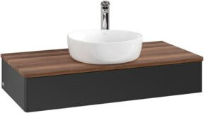 V&B Waschtischunterschrank Antao ohne Frontstruktur, Farbe: Weiß, B/T/H: 100 x 50 x 19 cm - Bild 1