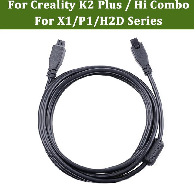 Creality 6-poliges Verlängerungsbuskabel für CFS 1M 2M und K2 Plus Hi Combo, kompatibel mit der X1/P1/H2D-Serie, Schwarz - Bild 1