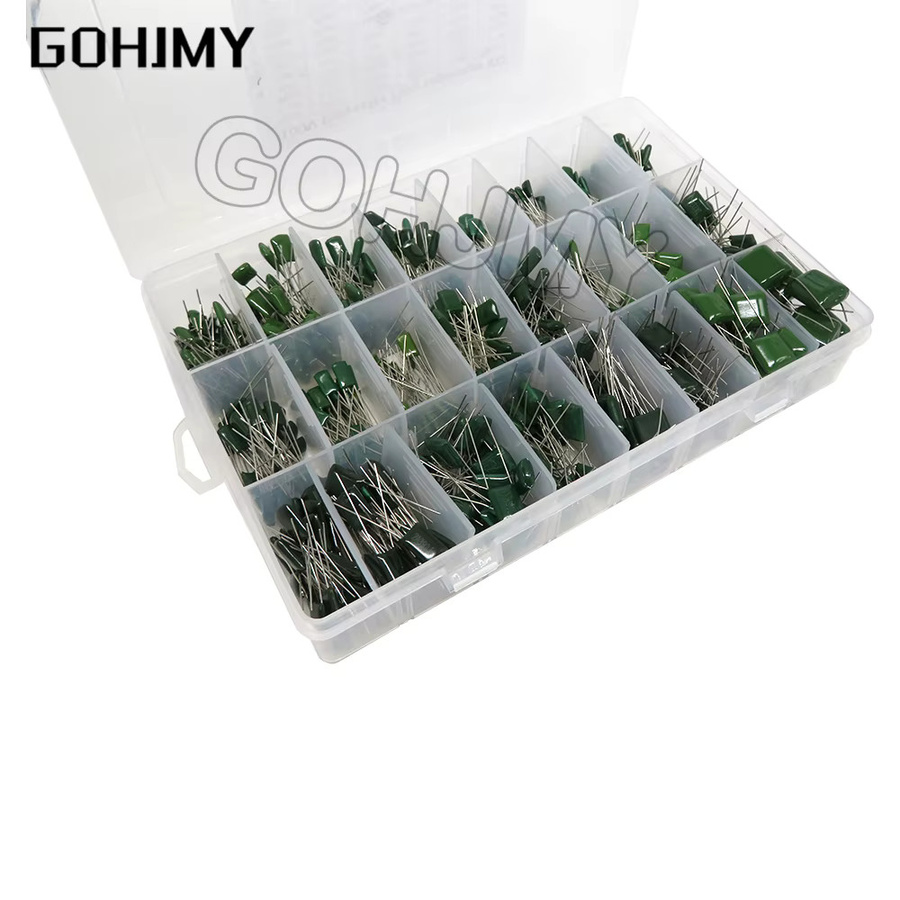 GOHJMY Kondensator-Set mit 660 Teilen, Polyester-Film-Kondensatoren 100V, sortiert von 0,47 nF bis 2,2 nF - Bild 2