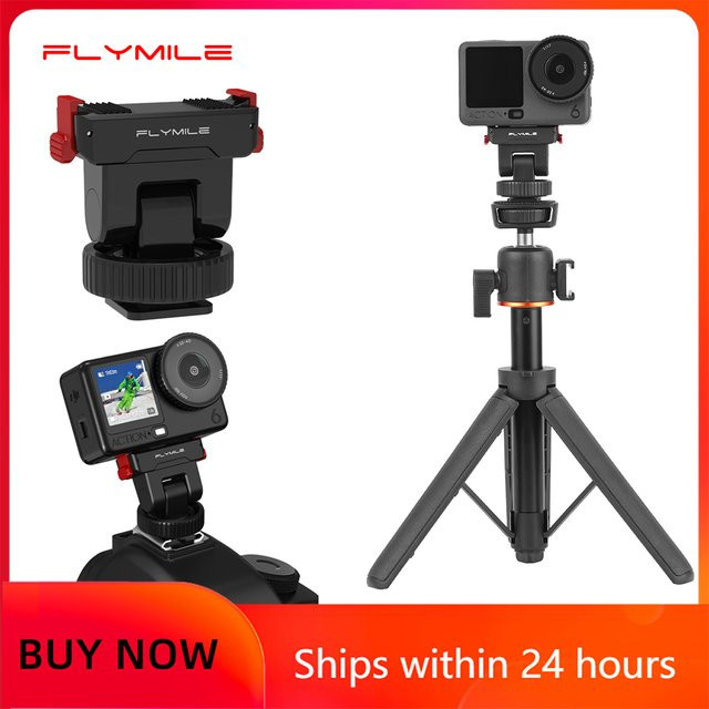 Flymile Schnellwechsel-Magnetadapterhalterung und verstellbare Gimbal-Basis in Schwarz für DJI Action 6 Videoaufnahme-Zubehör - Bild 1