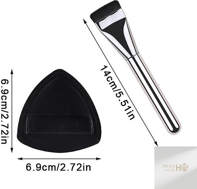 HUA Foundation Pinsel mit Schwamm, Unisex - Bild 1