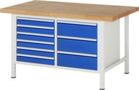 Rau Werkbank 8479A2 in Weiß mit 8 Schubladen, B: 150 cm, T: 90 cm, H: 84 cm - Bild 1
