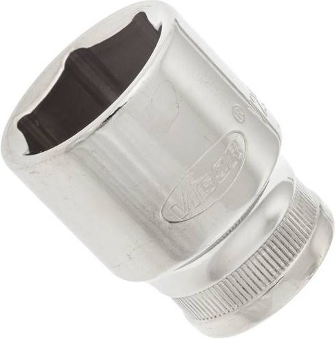 Vigor Steckschlüsseleinsatz V2569N mit 1/2 Zoll Innenvierkant Antrieb und 23 mm Außensechskant Profil in Silber, Gesamtlänge: 3,8 cm - Bild 1