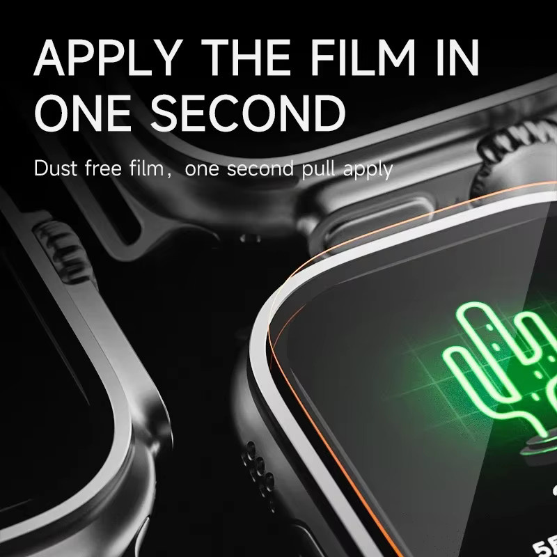 5er-Pack CAOWTAN Displayschutzfolie aus gehärtetem Glas für Apple Watch Ultra 2 49mm, transparent - Bild 4