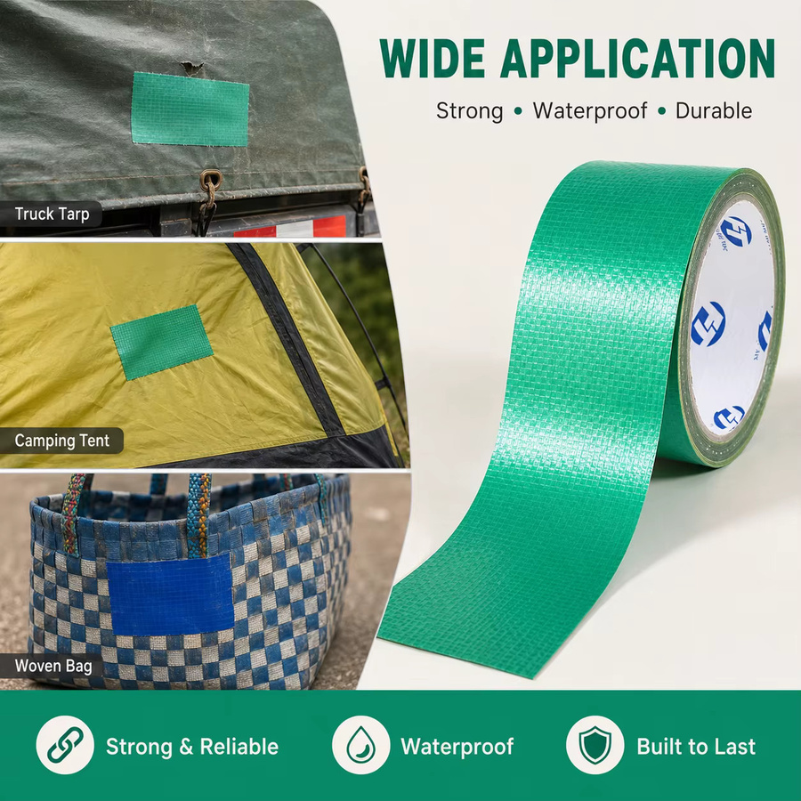 FEITE TAPE Reparaturband wasserdicht und hochklebend für Schlangentaschen, LKW-Planen, Campingzelte und gewebte Taschen - Bild 3