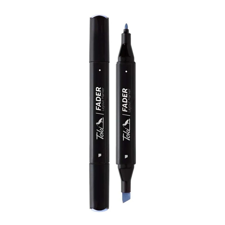 Toki Marker Fader Permanent Marker mit Chisel Spitze in Cobalt Blue (66 Farben) - Bild 2