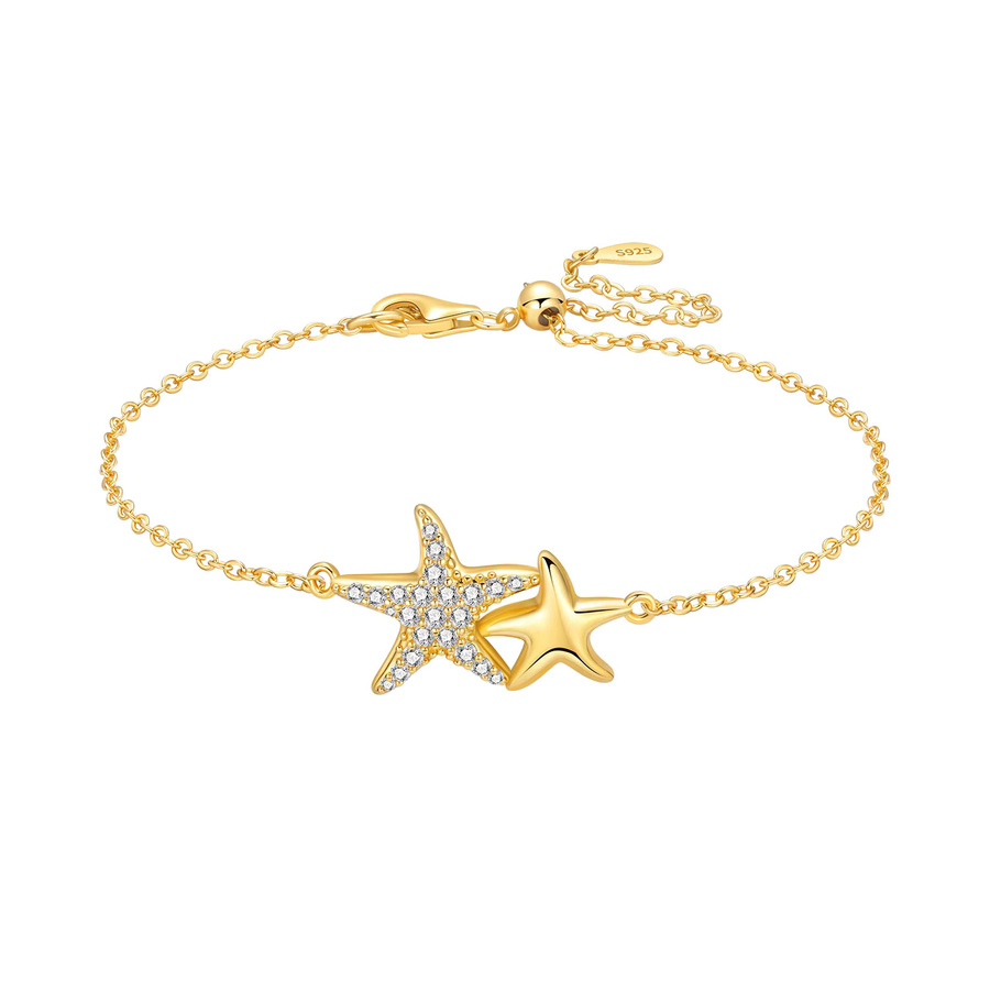 MISEFF Armband Kette, 925 Silber, Seestern, Zirkonia - Bild 2